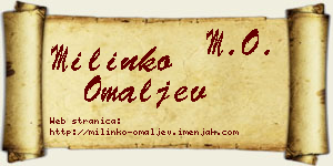 Milinko Omaljev vizit kartica